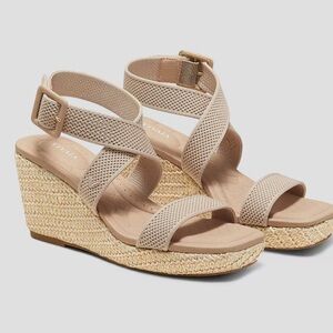 Vivaia Square-Toe Slingback Wedge Sandals (Lyla) orig: 120